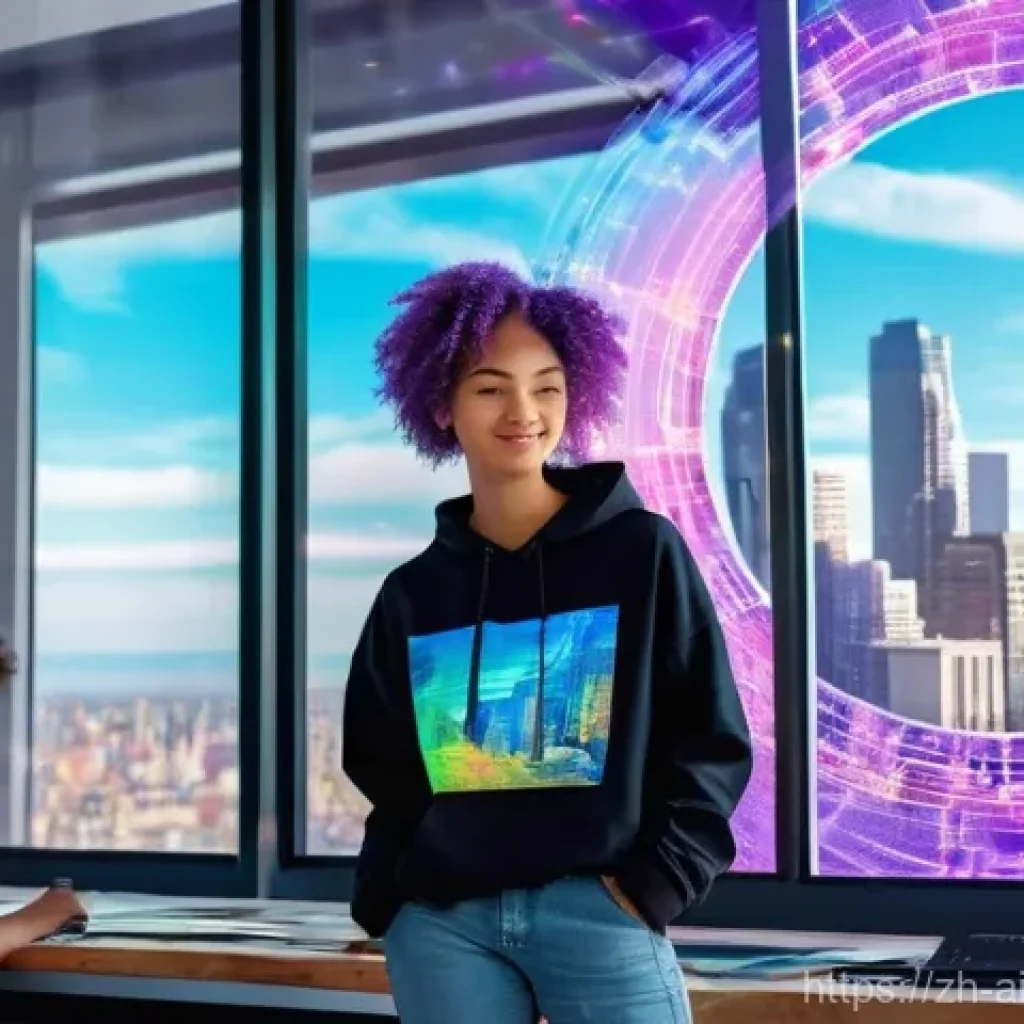 AI 윤리와 AI 윤리적 AI 사회적 영향 - **Prompt Title: "Secure Digital Horizon"**
    A bright, clean, and modern art studio with large win...