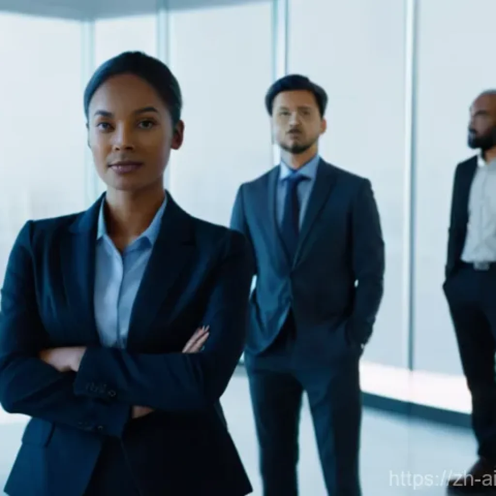 AI 윤리와 알고리즘 편향 - **AI Bias in Recruitment:**
    "A diverse group of five job applicants, including men and women of ...