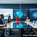 AI 윤리와 공정성 - A diverse team of professionals including data scientists, ethicists, and legal experts collaboratin...